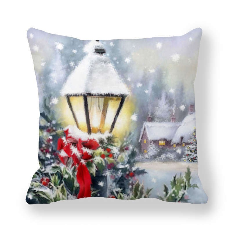 Christmas Ice And Snow Encrypted Peach Skin Pillowcase