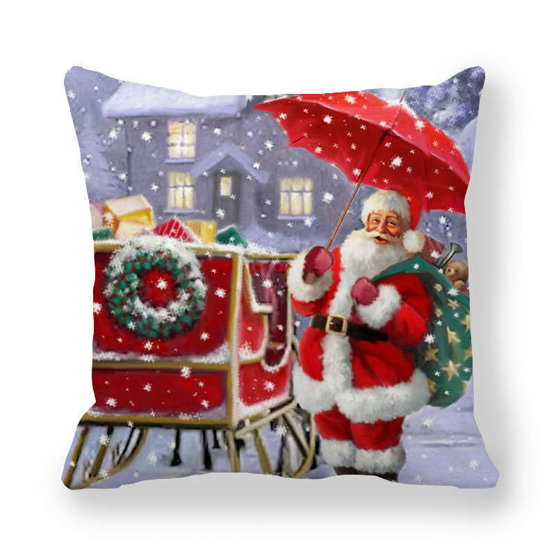 Christmas Ice And Snow Encrypted Peach Skin Pillowcase