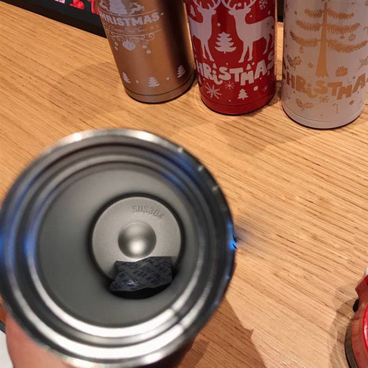 Cartoon christmas elk bouncing stainless steel mug