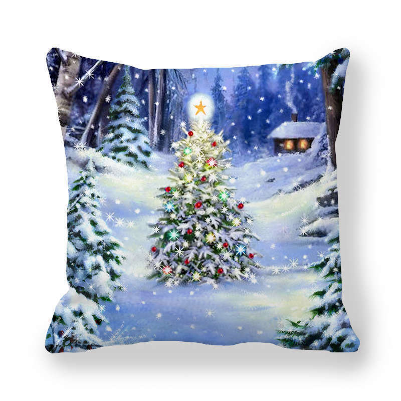 Christmas Ice And Snow Encrypted Peach Skin Pillowcase