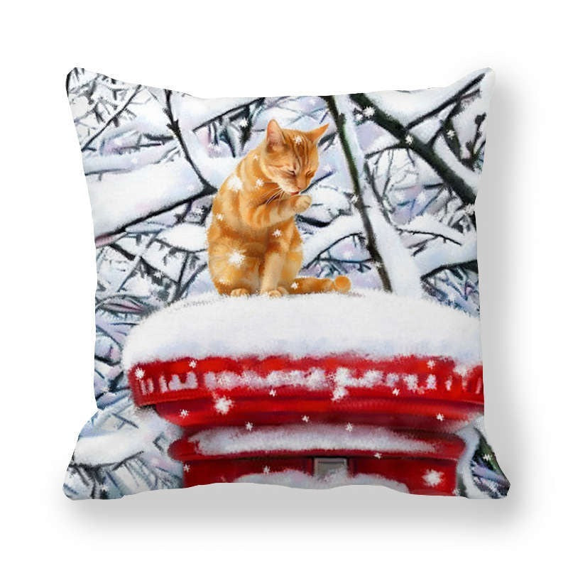 Christmas Ice And Snow Encrypted Peach Skin Pillowcase