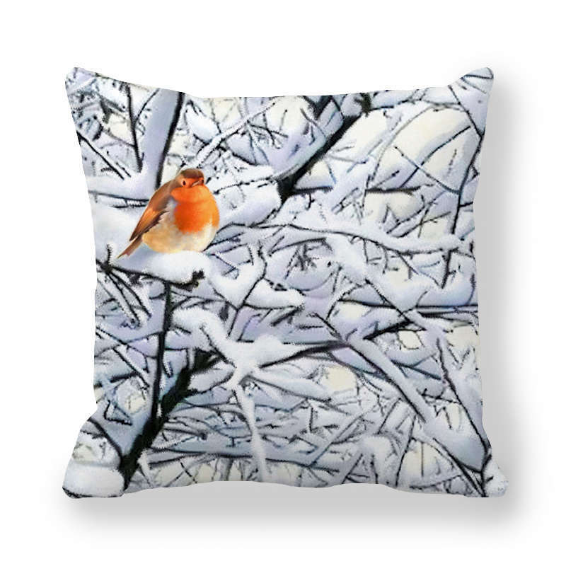 Christmas Ice And Snow Encrypted Peach Skin Pillowcase