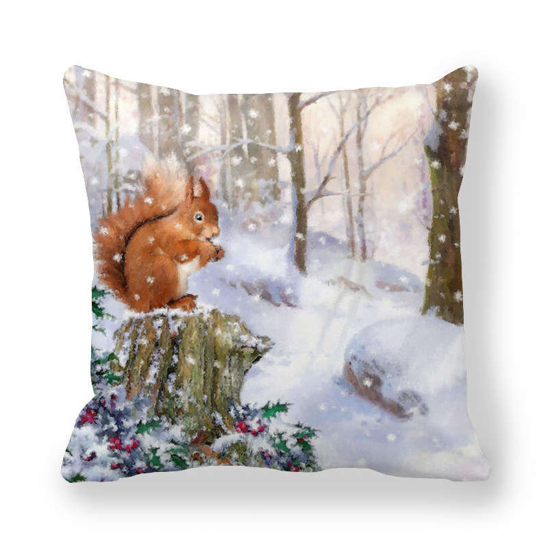 Christmas Ice And Snow Encrypted Peach Skin Pillowcase