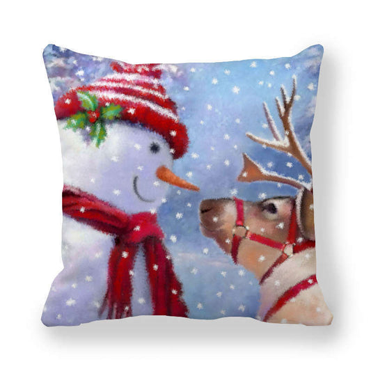 Christmas Ice And Snow Encrypted Peach Skin Pillowcase