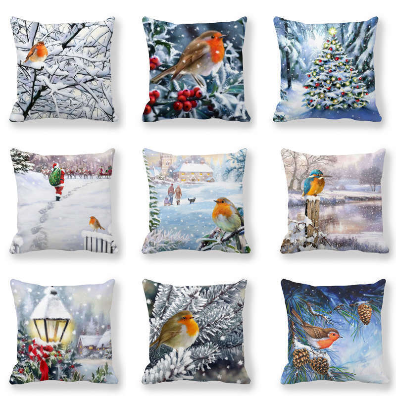 Christmas Ice And Snow Encrypted Peach Skin Pillowcase