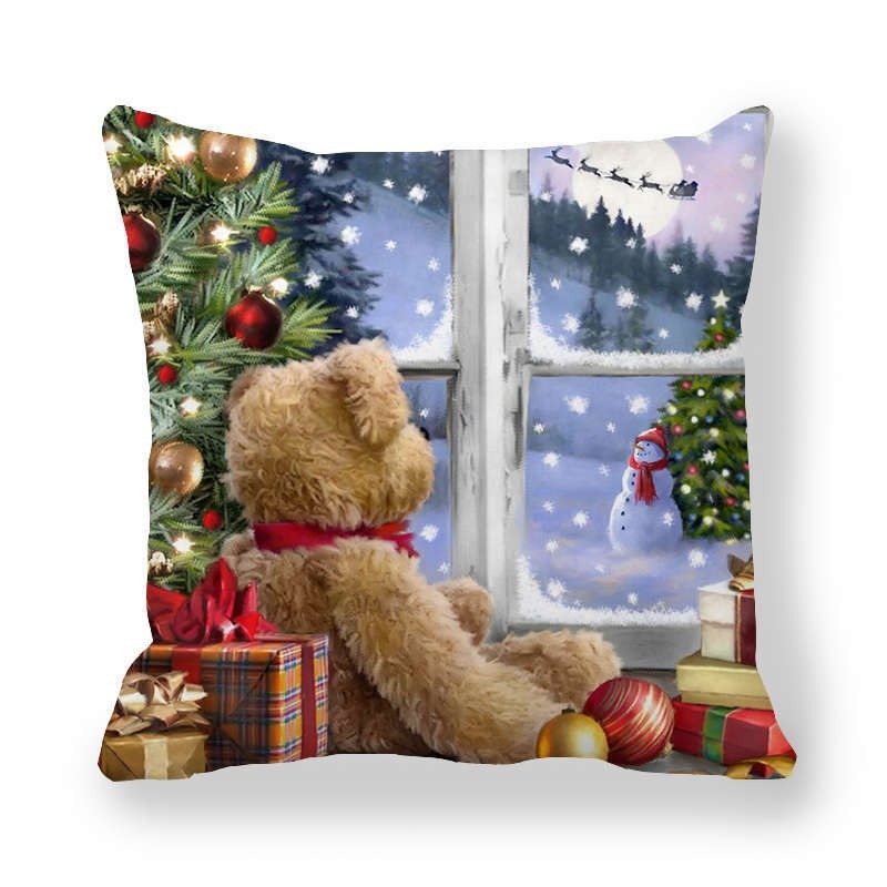 Christmas Ice And Snow Encrypted Peach Skin Pillowcase
