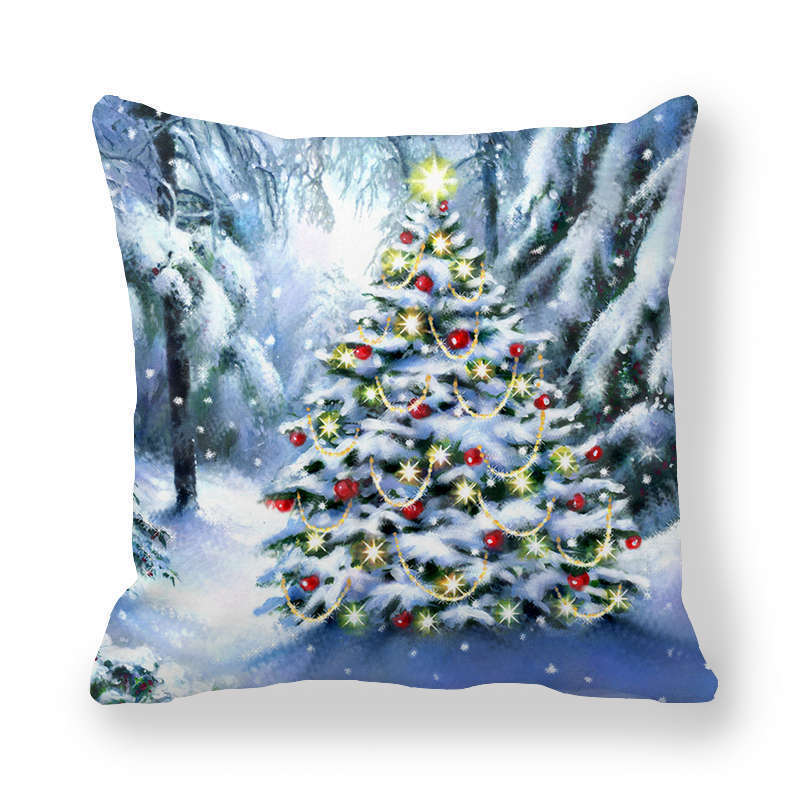 Christmas Ice And Snow Encrypted Peach Skin Pillowcase